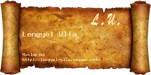 Lengyel Ulla névjegykártya